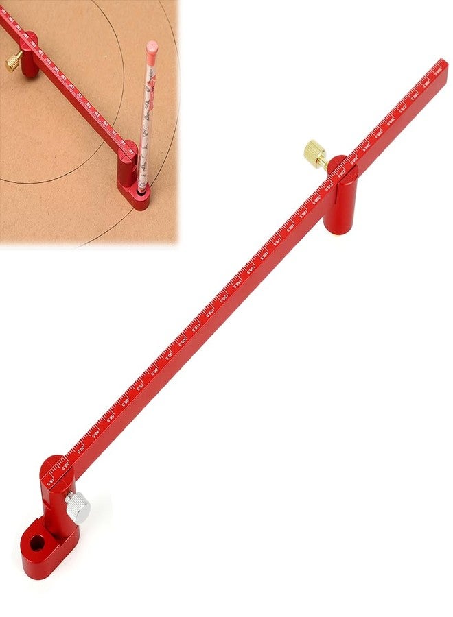 Serplex® 300mm Woodworking Compass Scriber Woodworking Scribing Circle Ruler Marking Gauge Precision Aluminum Alloy Marking Gauge with Adjustable Arms for Arc Drawing & Parallel Line Scribing - Image 1